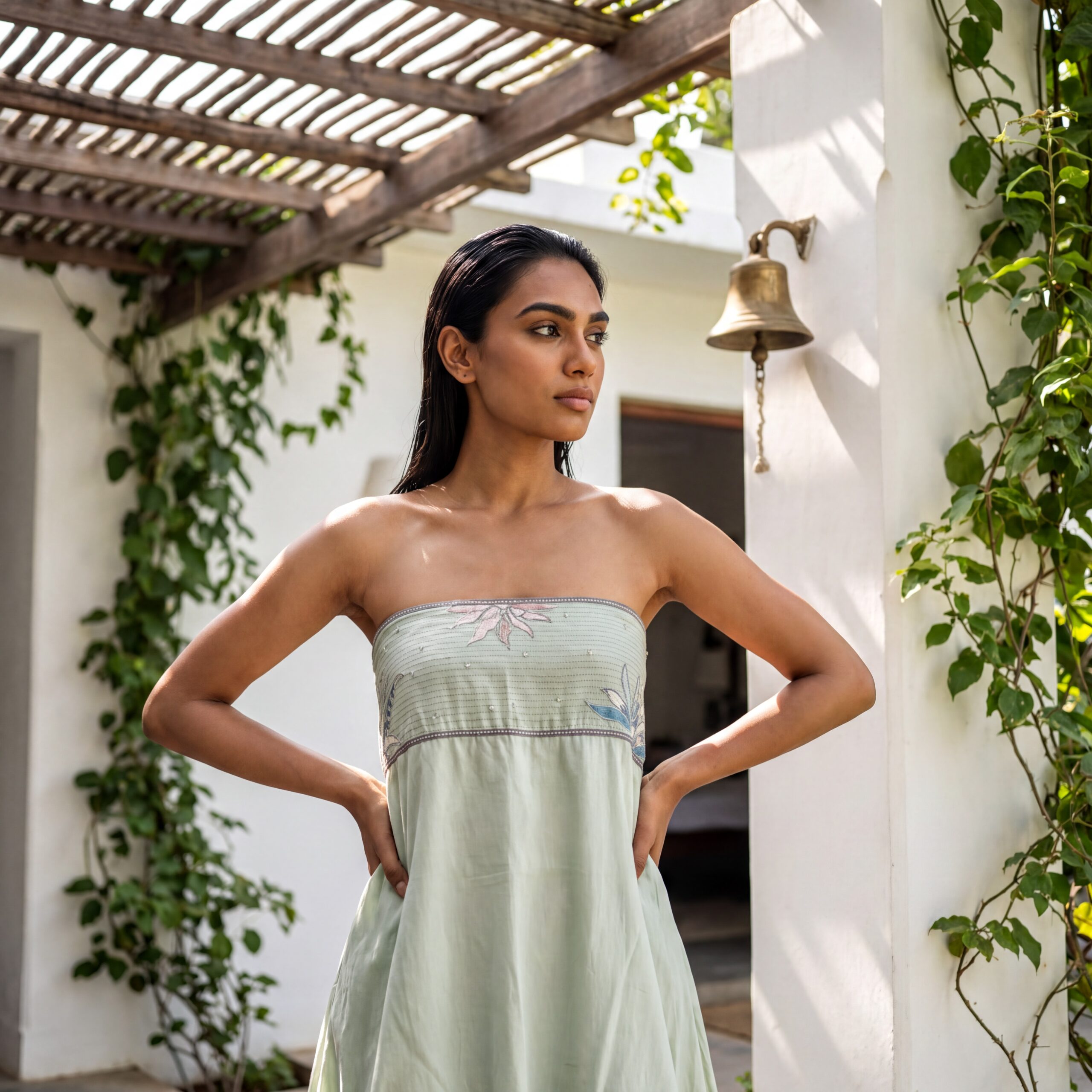 leaf baloon dress 1